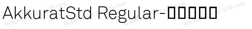 AkkuratStd Regular字体转换